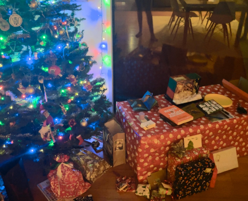 Kiwi Christmas: Weihnachtsbaum und Gabentisch